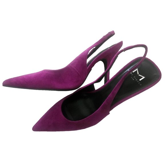 Marc Fisher Women's Emalyn Slingback Pointed Toe Pumps Magenta Suede Size 7.5 M - Picture 4 of 7